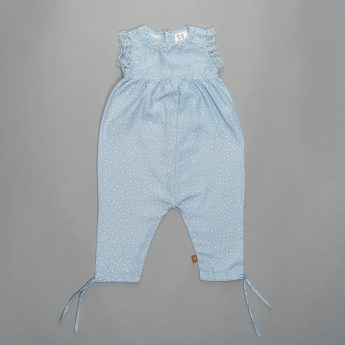 Blue stars jumpsuit with legs tie for girls by ten and below