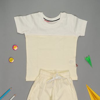 Kids White and yellow Tshirt for Boys and Girls by Ten and below