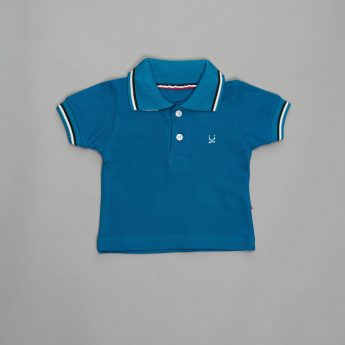 Kids Blue shaded polo shirt for Boys and Girls Ten and below